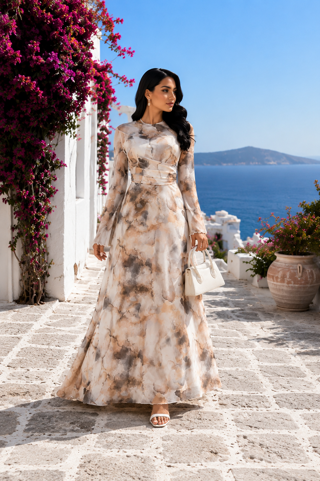 Luxe Mediterrane Elegantie Jurk