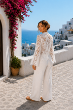 Elegante Blouse met Verfijnde Kantdetails