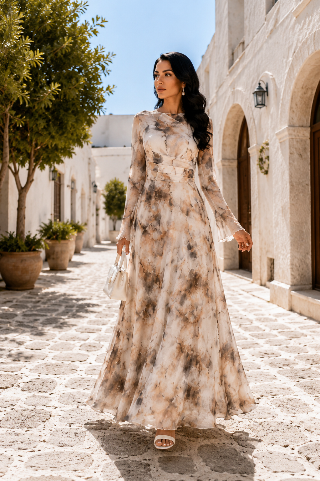 Luxe Mediterrane Elegantie Jurk